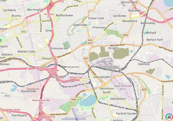 Map location of North Germiston